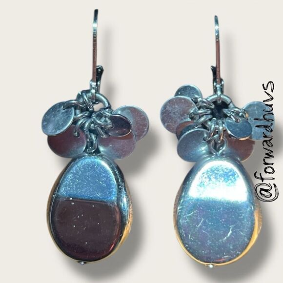 Bundle Sale 3 for $15 | Silver Tone Dangle Earrings with Tassel Beads – 1 3/4” - Picture 1 of 7